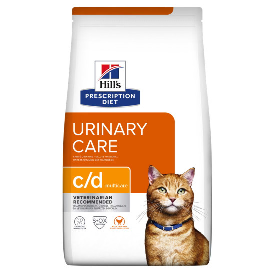 Hill’s Prescription Diet Feline c/d Multicare cu pui – hrană uscată dietetică pentru pisici cu afecțiuni ale tractului urinar inferior, 1,5 kg